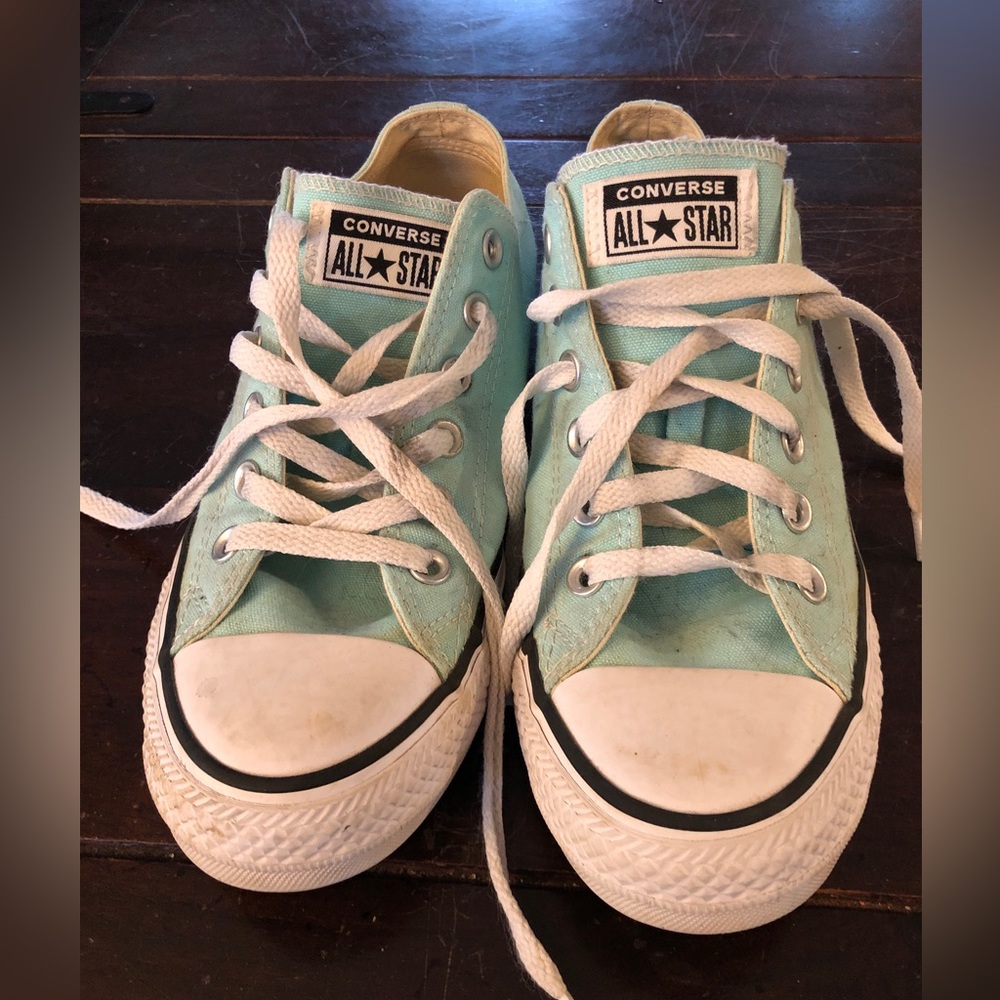 Converse All Star Chuck Taylor Low Top Men 7 Women 9 Sea Foam Green